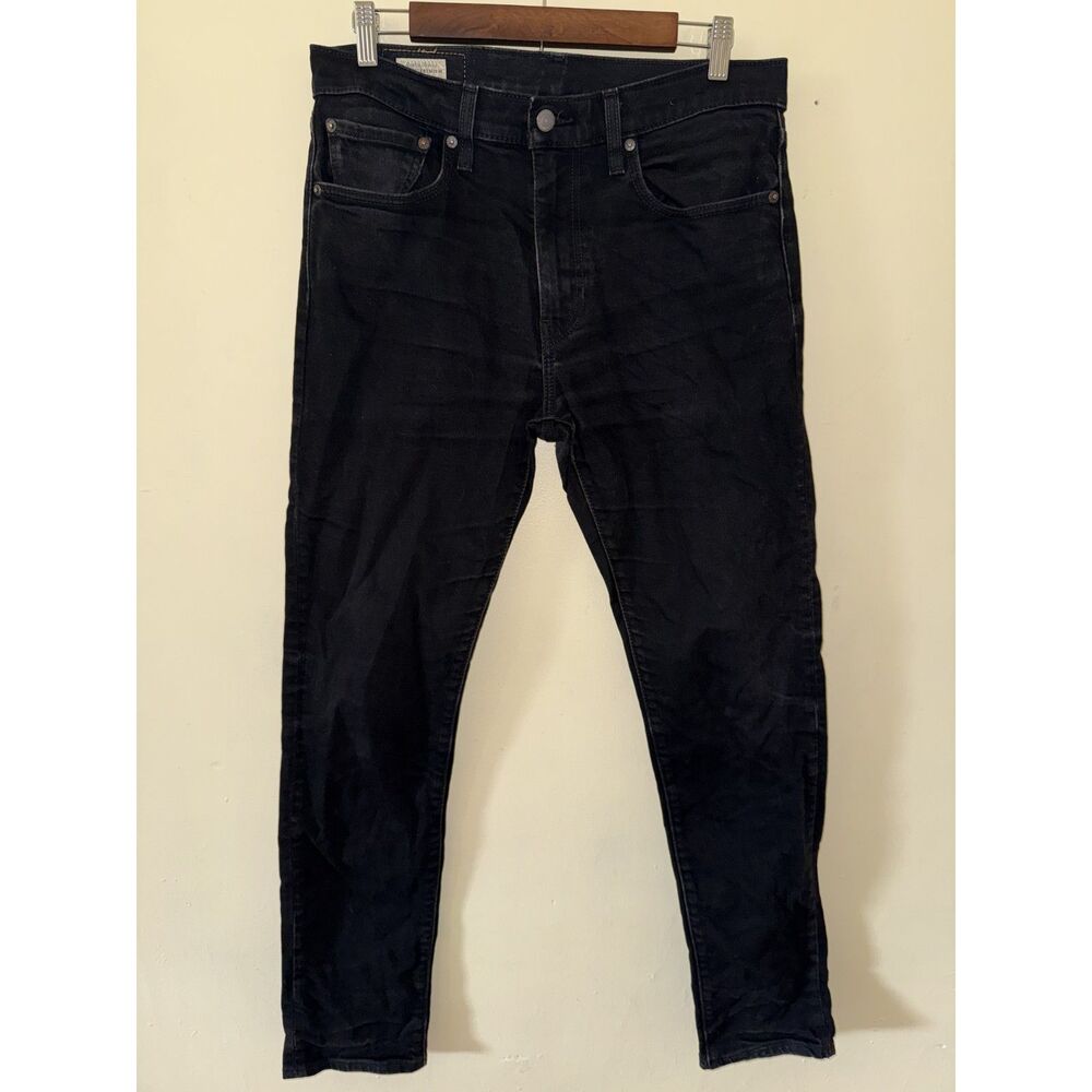 Levi's Premium 512 Men's Slim Taper Black Jeans W32 L32 Stretch Big E